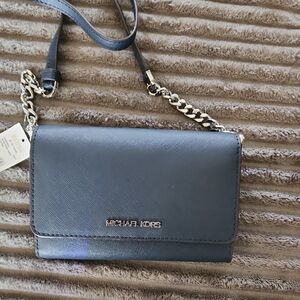 MICHAEL Michael Kors Dark Blue Crossbody Bag with Chain